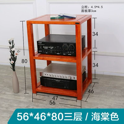 Electric car big tripod – Amplifier Speaker Tv Cabinet - oak-80cm-high-three-tier-display-stand-begonia-color
