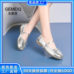 Gomeqi 新しいメリージェーンシューズ女性のための 2025 秋のシングルシューズ女性のためのボウノットバックルメリージェーン小さな革靴