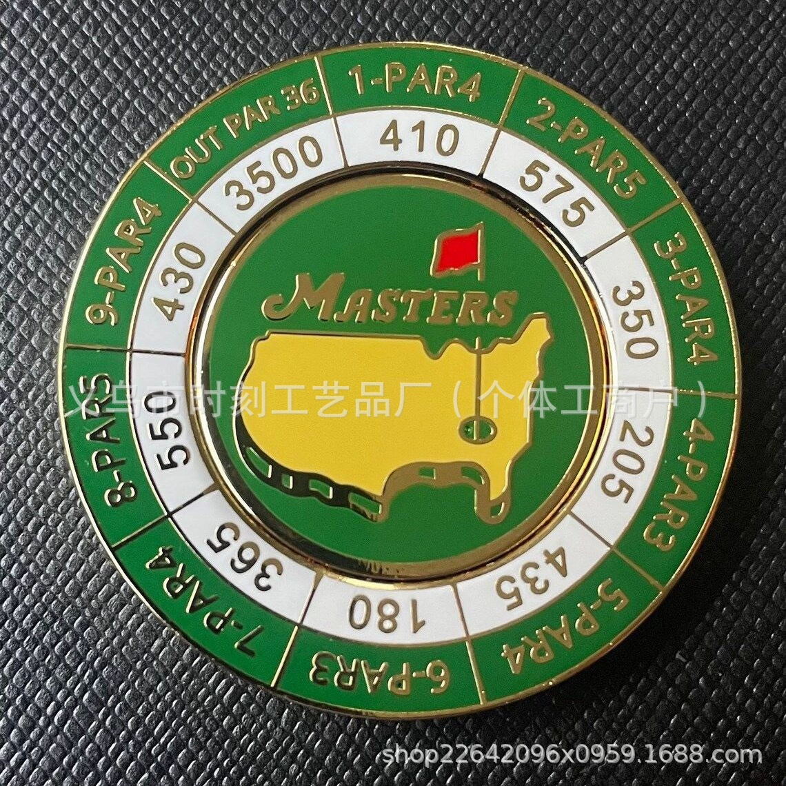 New SCORECARD GOLF BALL MARKER Masters Masters of Independent Station