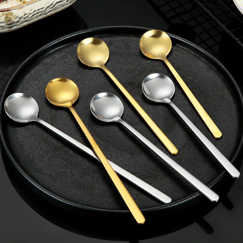 Runder Kaffeelöffel Aus Edelstahl Für Desserts Und Honig_voghion.com