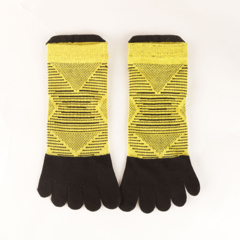 injinji same style Terry five-finger socks men and women sports split toe sweat-absorbent breathable professional marathon running socks