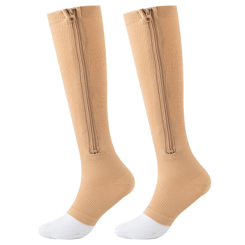 Calcetines de compresión con cremallera
