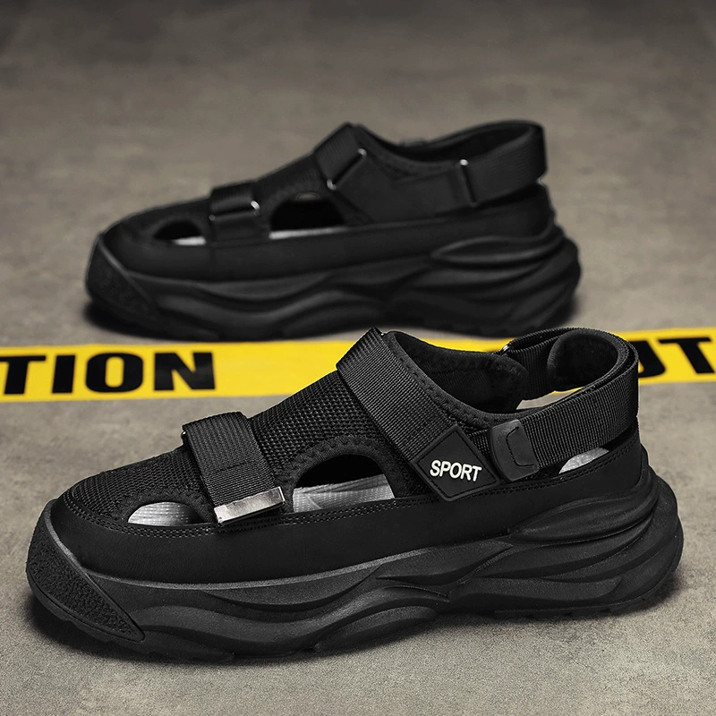Clearance hole shoes for men 2025 new style outside wearing work daddy driving sandals for men men's toe shoes sneakers sandals