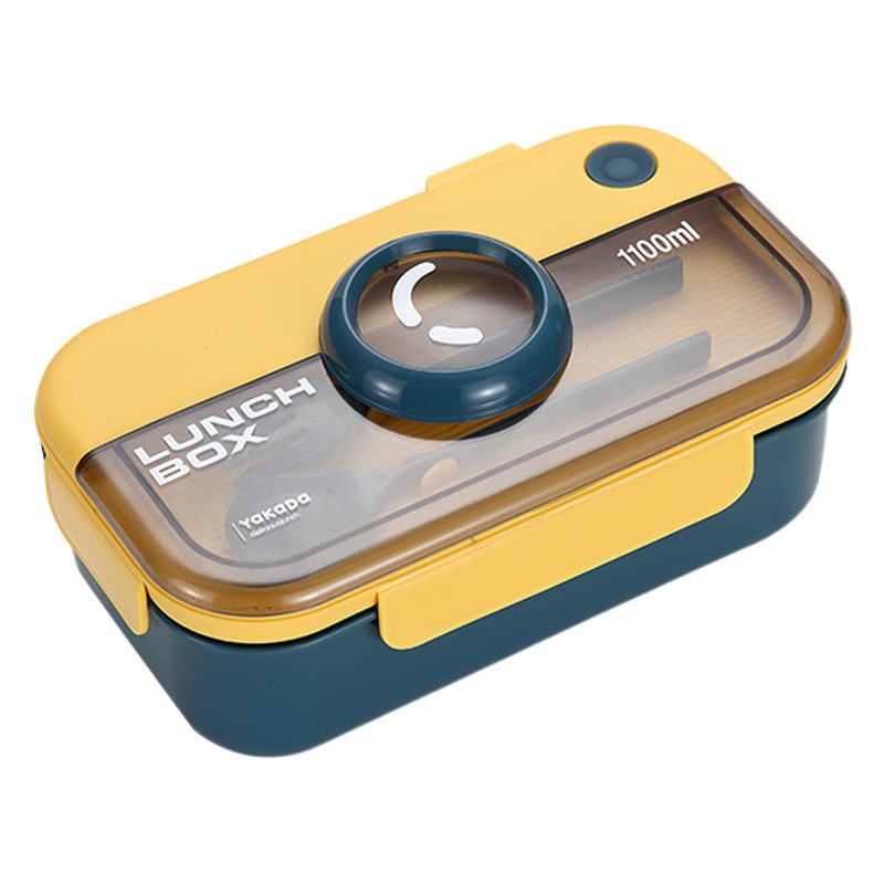 Caja de almuerzo al por mayor estudiante moderno simple de alto aspecto japonés compartimiento de plástico caja de almuerzo sellado caja de almuerzo grado alimenticio PP