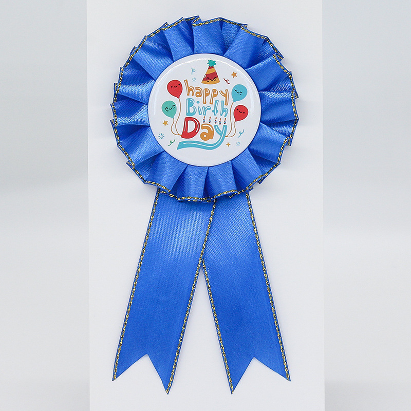 Fabricantes al por mayor cinta insignia festival creativo jardín de infantes flores pectoral insignia de estaño fiesta al por mayor