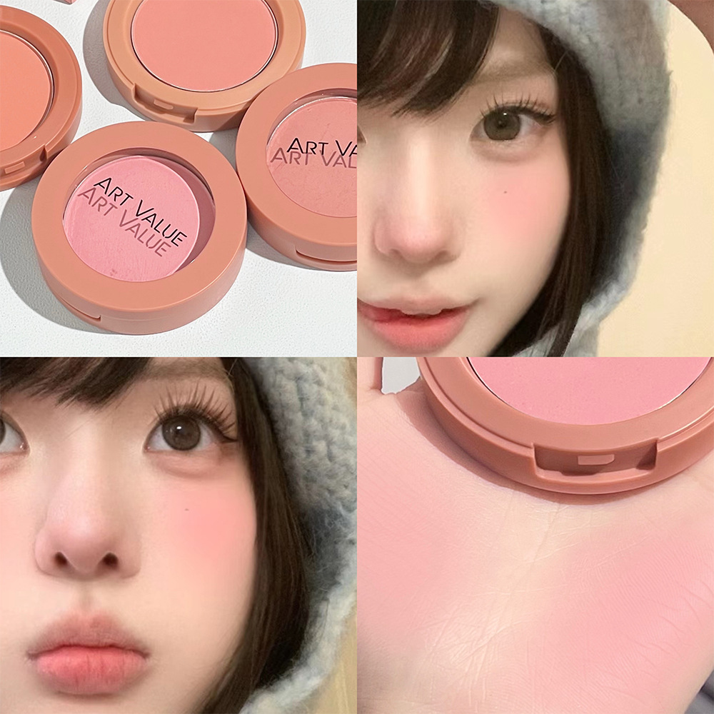 Art Value Sweetheart Full Fragrance Monochrome Blush Four-Color Tender Girl Monochrome Plate Peach Orange Soft Matte Little Red Book undefined