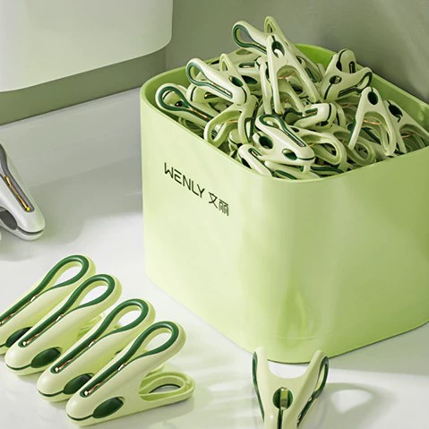 Powerful drying rack, windproof non-slip storage basket, clips included
