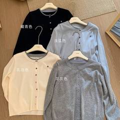 早秋新款设计感小众假两件针织开衫女宽松显瘦减龄爆款毛衣外套女