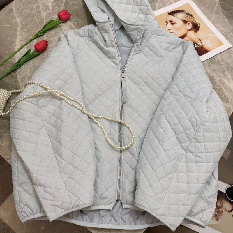 Diamond Hooded Loose Slimming Warm Ultra-Light Korean Style Warm Cotton Jacket for Women