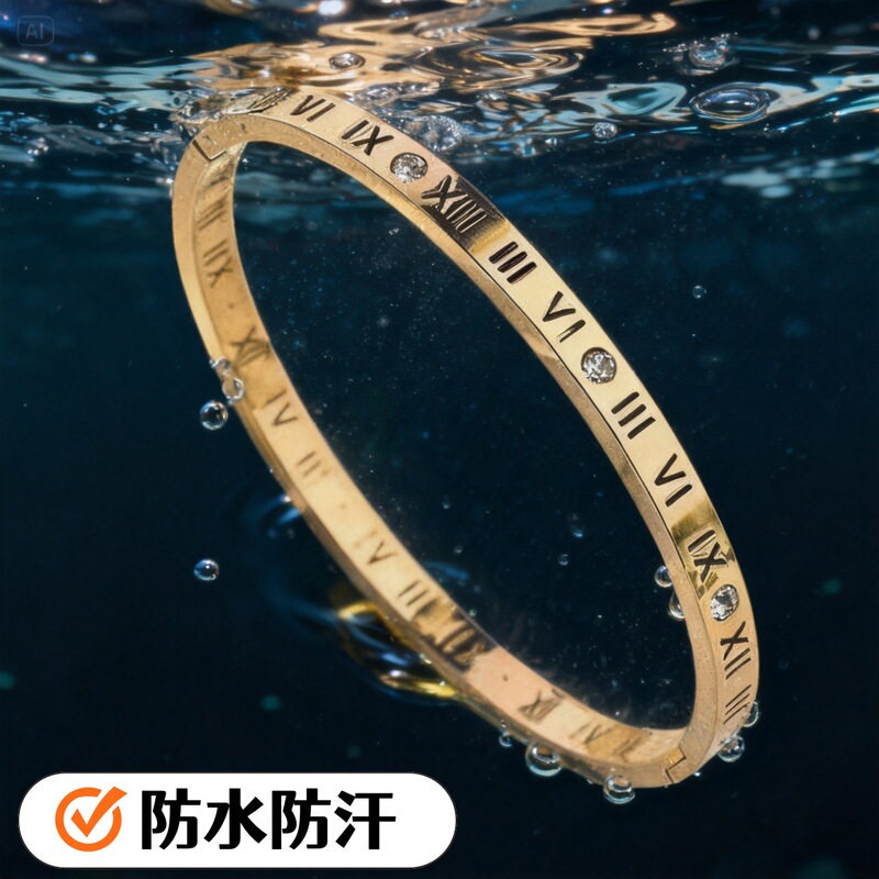 Stainless steel bracelet titanium steel non-fading women's new high sense plating simple circle diy explosions ladies black Stainless steel bracelet titanium steel non-fading women's new high sense plating simple circle diy explosions ladies black