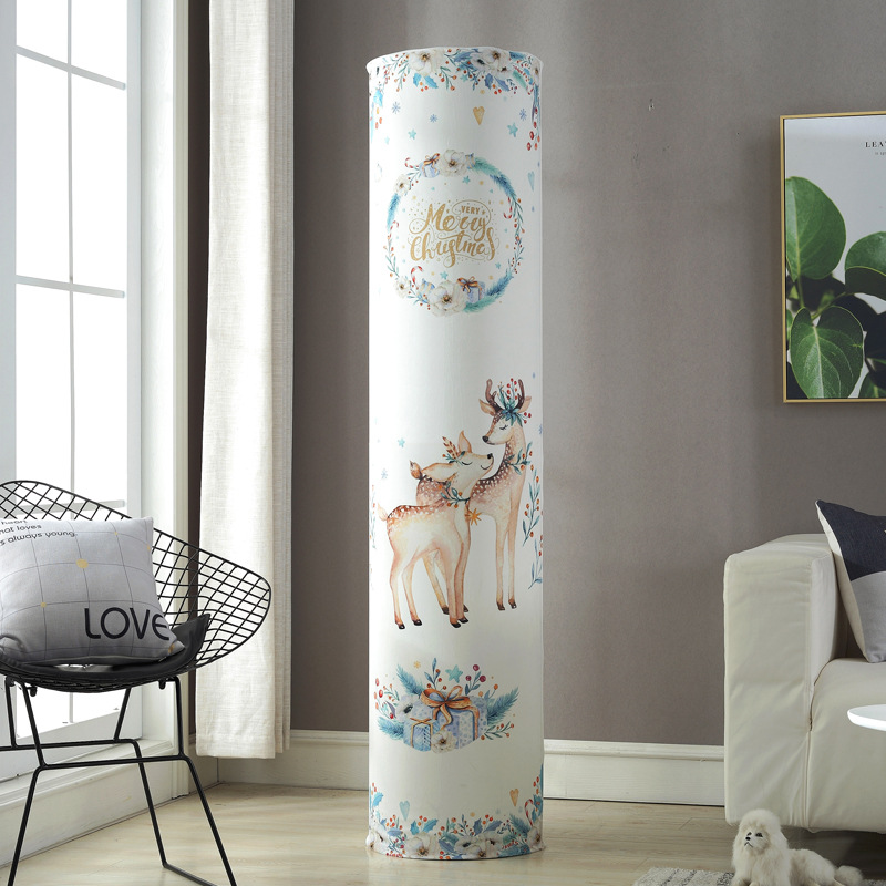 Cubierta de aire acondicionado gabinete redondo cilíndrico Gree sala de estar Midea Haier gabinete buey vertical aire acondicionado cubierta de polvo