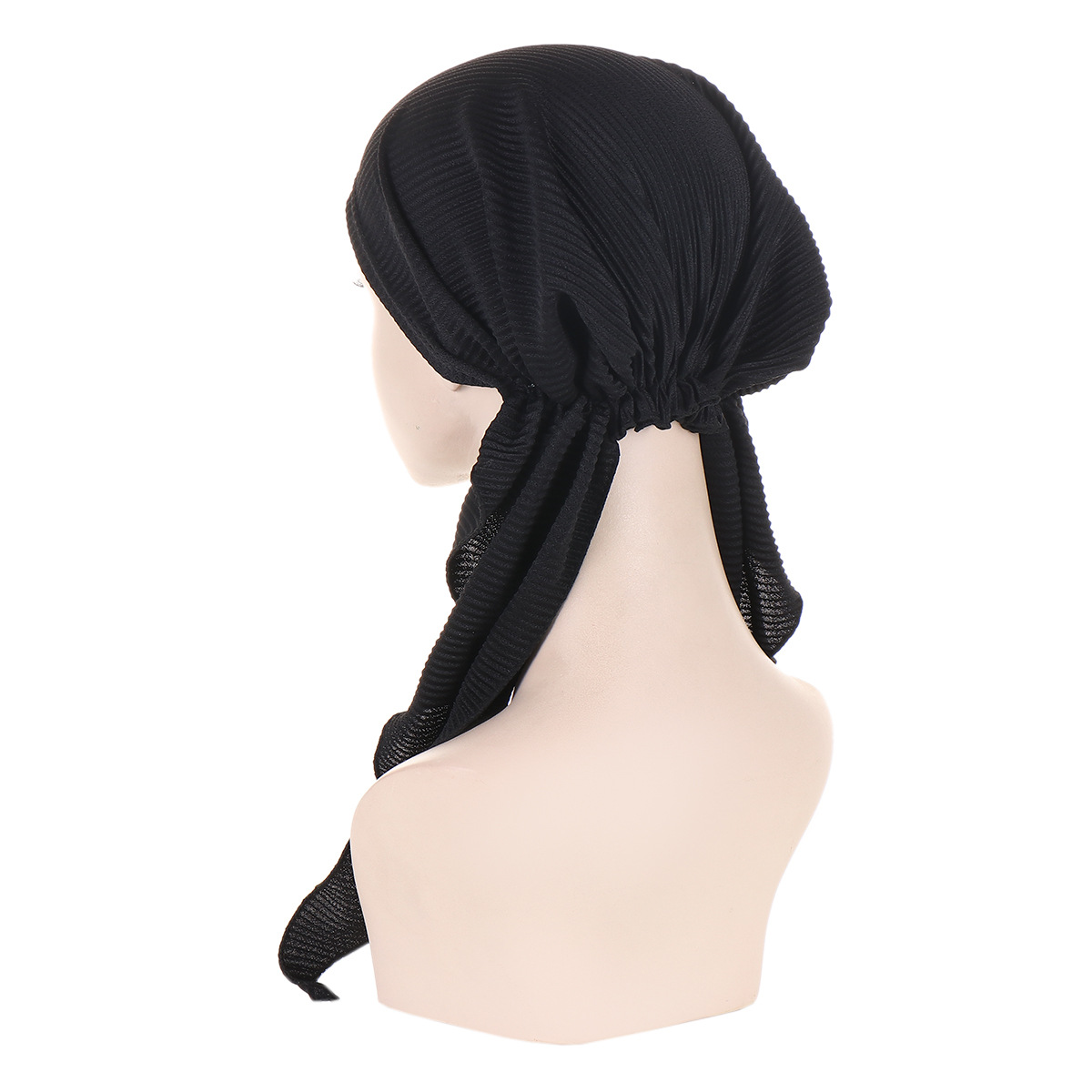 cappello musulmano a turbante con cappello curvo finale da donna in tinta unita in stock_voghion.com