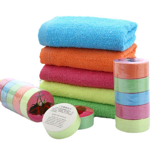 Pure cotton color compressed towel wholesale Lvyou outdoor hotel disposable portable towel advertising LOGO customization