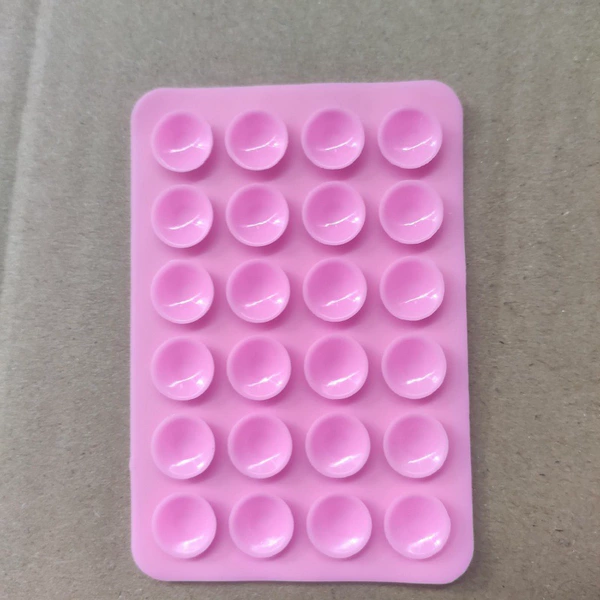 Pink (with adhesive backing) - 24 square suction cups