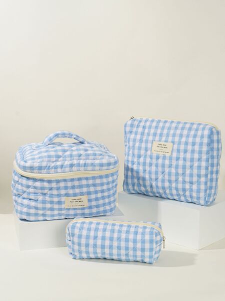 Handheld capacious cosmetic bag