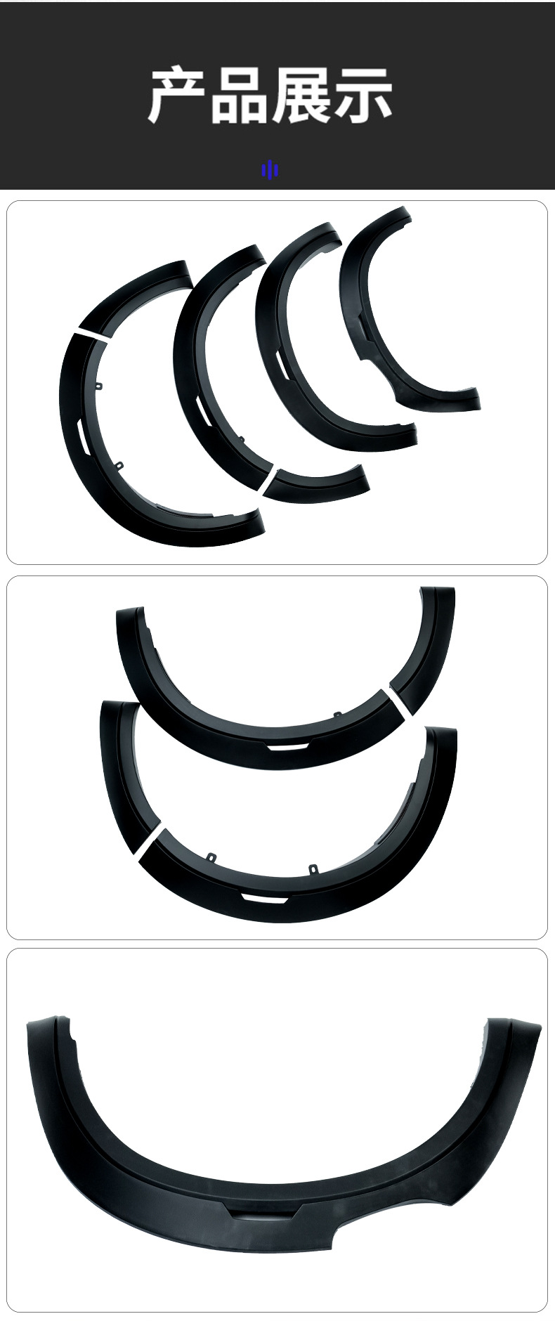 Bt50 Wheel Arches with Reflectors, Modified Pickup Truck Wheel Arch Mudguards, Abs Exterior Parts, Anti-Collision Fenders