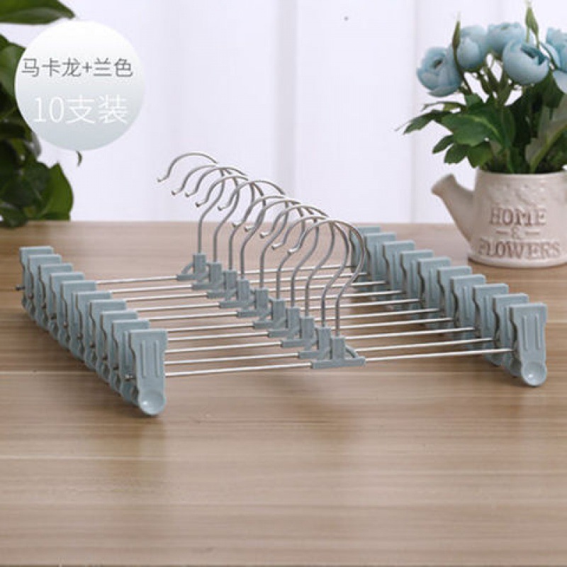 Clamp Of large number wholesale 10 household couture Telescoping Drying non-slip Hanging folder coat hanger Underwear clip Skirt clip