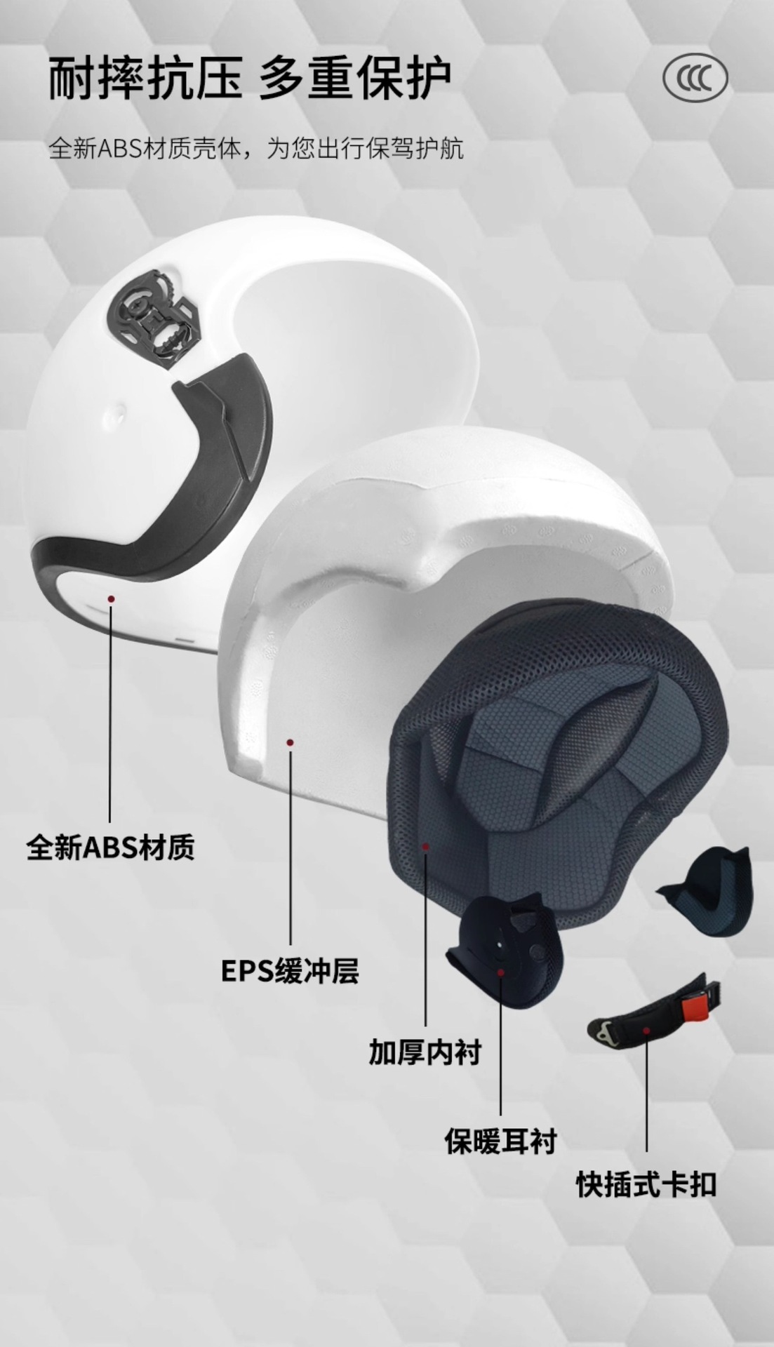 New National Standard 3C Certified Electric Vehicle Safety Helmet Autumn and Winter Warm, Anti-Fog, Windproof and Cold-Proof Unisex Helmet