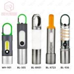 亞馬遜跨境戶外露營強光手電筒戶外多功能露營照明手電工作燈側燈