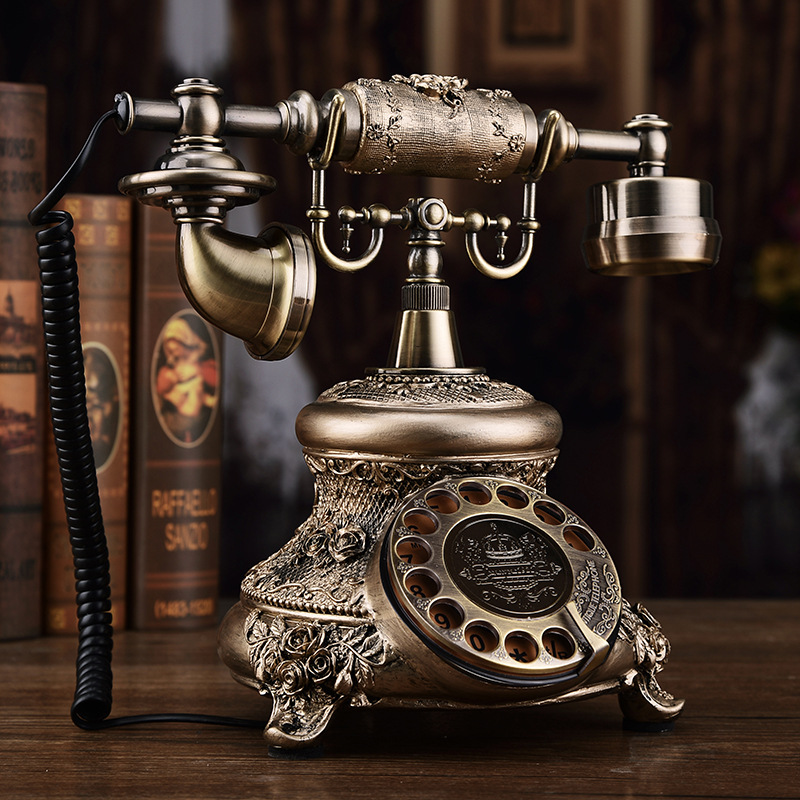[Single Ringtone] Muyuzhen European Antique Style Telephone Retro Telephone Fashionable Creative Countryside Landline