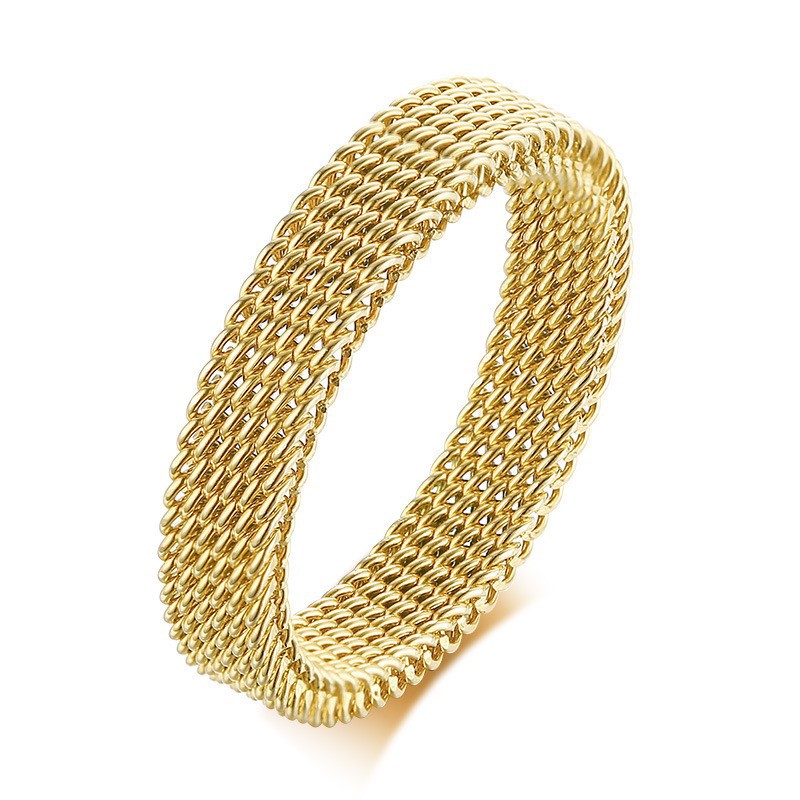 Directo de fábrica 4mm malla deformable anillo de moda todo fósforo diseño de acero de titanio anillo de acero inoxidable joyería image 7