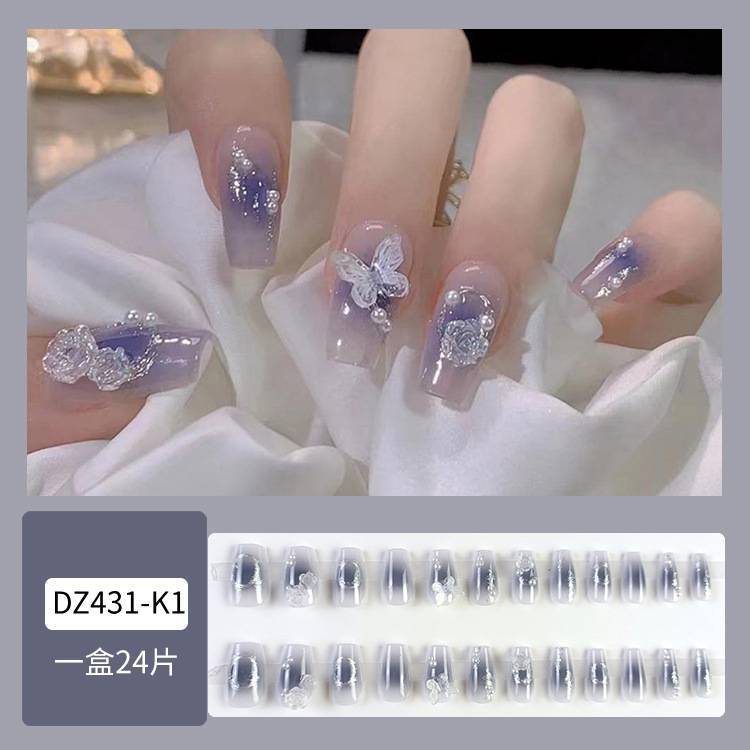Discutir el sonido de usar uñas puro temperamento de hadas de manicuras azulejos de brillo aurora mariposa camellia pegatinas de uñas image 8