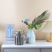 欧式陶瓷手绘花瓶摆件客厅插花高级感家居电视柜玄关餐桌艺术装饰
