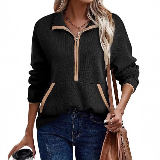 Women's Sweatshirt Lightweight V Neck Sweatshirt Women's Half-Zip Pullover Autumn Women's Clothing 2025 Amazon Women's Sweatshirt Lightweight V Neck Sweatshirt Women's Half-Zip Pullover Autumn Women's Clothing 2025 Amazon