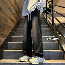 男孩秋季牛仔裤13青少年学生15初高中秋季16大童2025新款直筒裤子