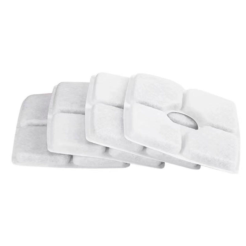 Pet automatic circulation water dispenser filter element accessories cat water drinker filter cotton mesh activated carbon filter element single piece
