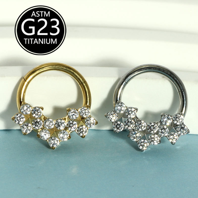 Pointed titanium steel lip stud product view