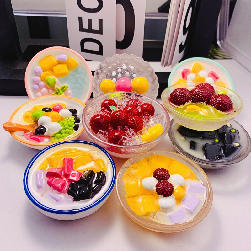 デザートアイスパウダーシリーズシミュレーション食品おもちゃ樹脂冷蔵庫マグネットインターネット有名人同じスタイルライブ冷蔵庫マグネット diy アクセサリー卸売|undefined