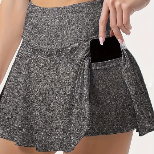 Cross-border 2025 European and American hot-selling yoga skirt, high-waisted pleated summer casual skirt for women, sports export-only summer