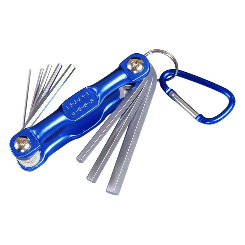Портативный складной шестигранный ключ Torx с шестигранником и средним отверстием Torx костюм полый синий многофункциональная отвертка
