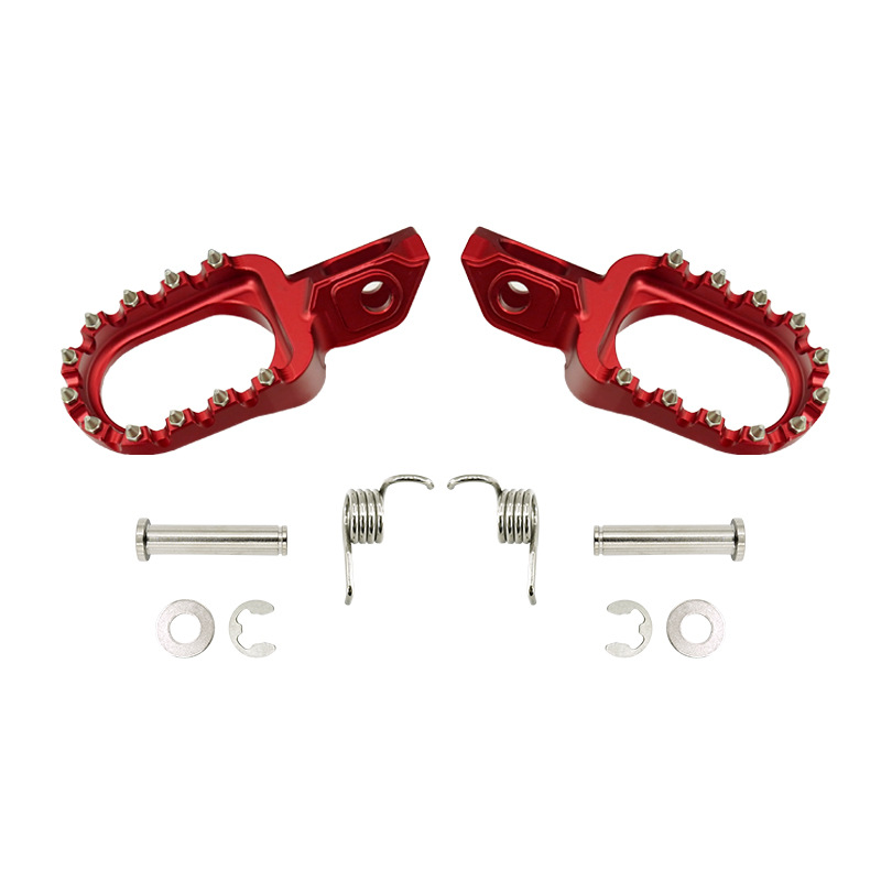Hengjian CNC Aluminum Alloy Front Foot Pegs for Hengjian Z300 Keeway K23 (Motorcycle pedals) - red
