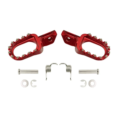 Hengjian Z300 Keweisi K23 Aj1K10 Off-Road Motorcycle Cnc Aluminum Alloy Left and Right Front Footrests (Motorcycle pedals) - red