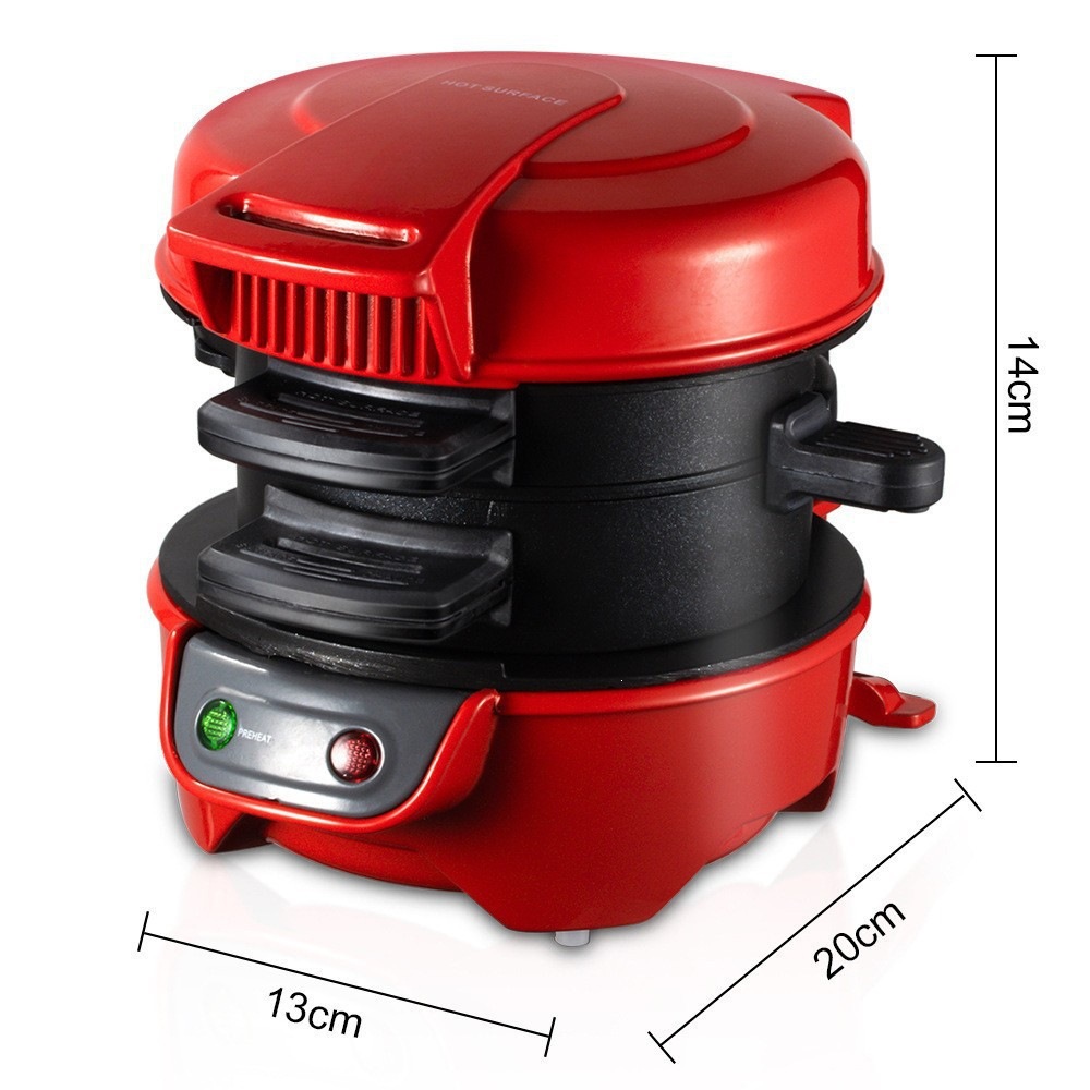110V EE.UU. estándar europeo máquina de hamburguesas multifuncional huevo frito máquina de filete de sándwich máquina de desayuno Burger Maker