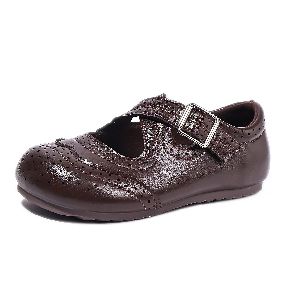 Niñas con suela suave Mary Jane zapatos de cuero de verano 2026 nuevos niños británicos huecos pequeños zapatos de cuero zapatos princesa image 6