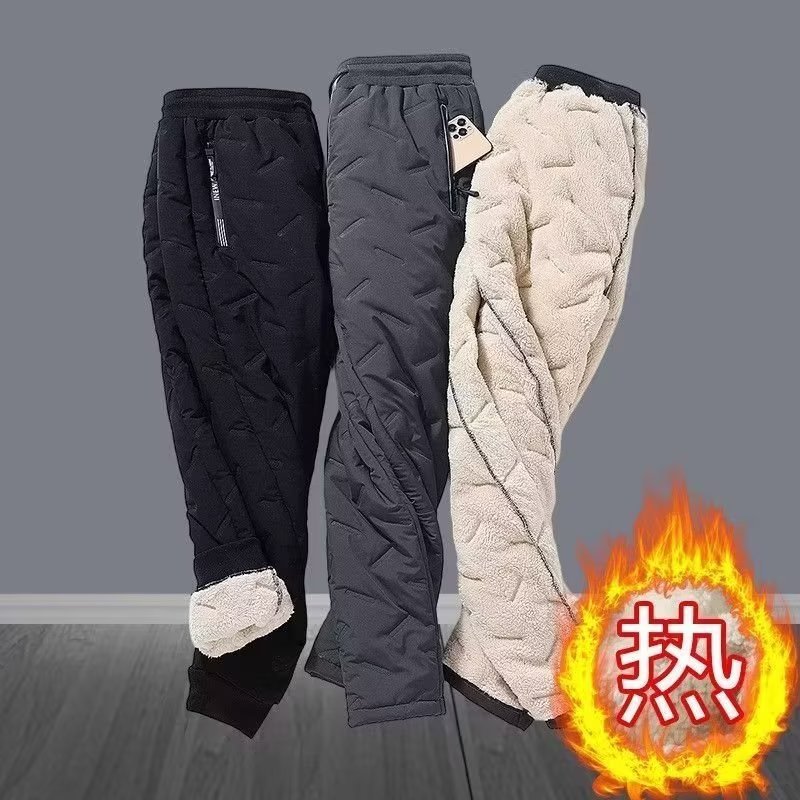 Velvet elastic keep warm winter trousers