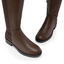S 10488 Retro Side Zipper Knee High Boots �����и���ʿѥ