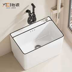 モップ池の長方形の狭い長いトイレのベランダのモップ池の陶磁器の家庭用床置き式の屋外のモップ池のたらい