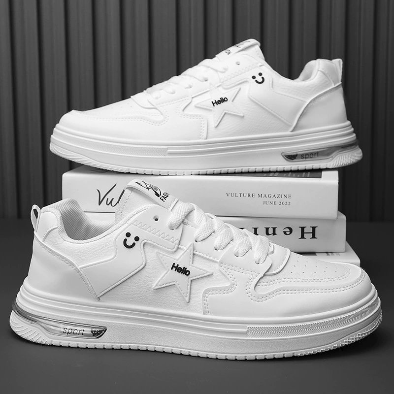 2024 новые весенние туфли мужские приливы и досуг спортивные противоскользящие дикие белые туфли