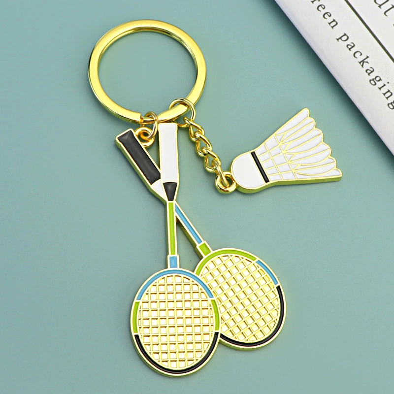 Креативный реалистичный трехмерный теннисный,keychain для бадминтона, ракетка для настольного тенниса, подвеска, подарок на день рождения