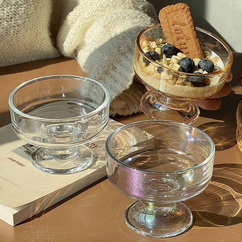 EssenceINS simple glass dessert cup yogurt cup tall snow cake bowl…