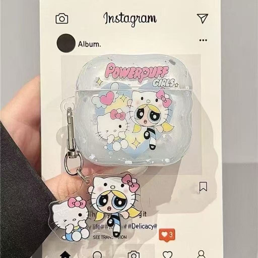Ins Corazón de una niña encantador dibujos animados para airpods4 Apple Bluetooth auriculares Pro2 / 3 auriculares