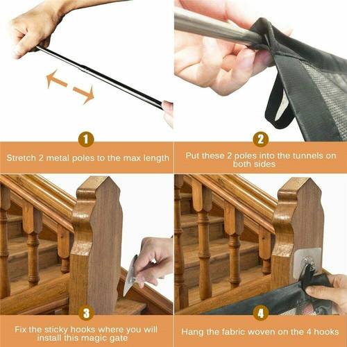 Pet isolation net, foldable pet isolation fence, cat and dog safety fence, no punching pet supplies