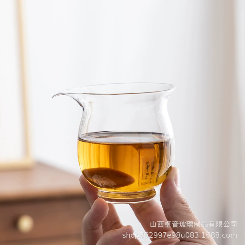 Japanese -style transparent glass fair cup thickened thermal tea -resistant tea sea universal cup Chinese home kung fu tea utensil accessories