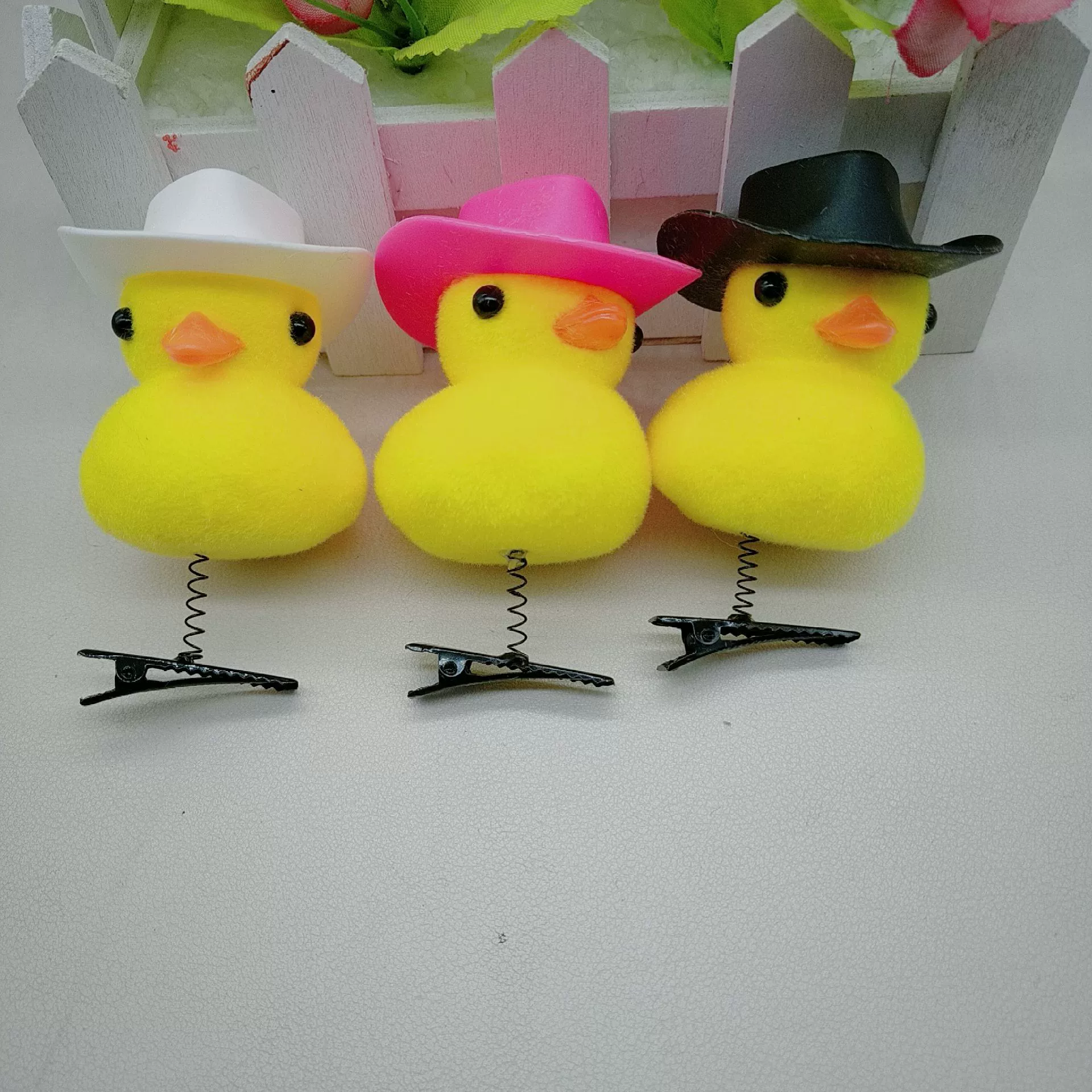 Заколка для волос (B.Duck) с сердцем и декоративными дизайнами, плюшевый утёнок в виде акцента, assorted colors, готов к подарку