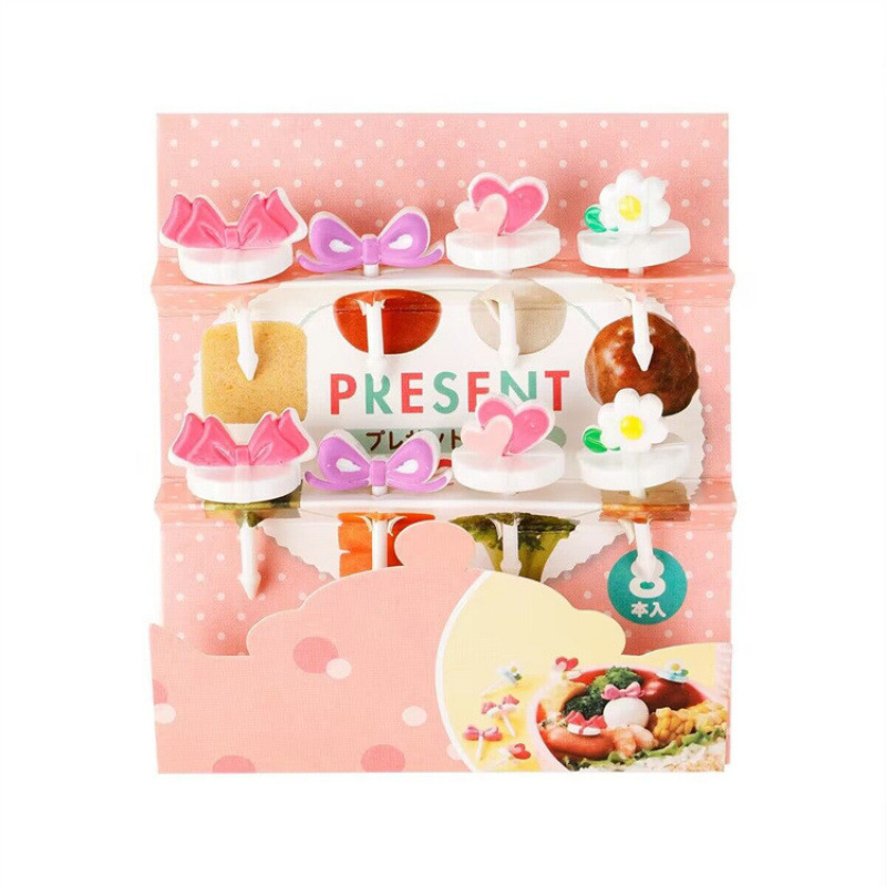 Japón hogar dibujos animados horquilla de fruta creativa para niños animales lindos horquilla de fruta de plástico set Bento stick