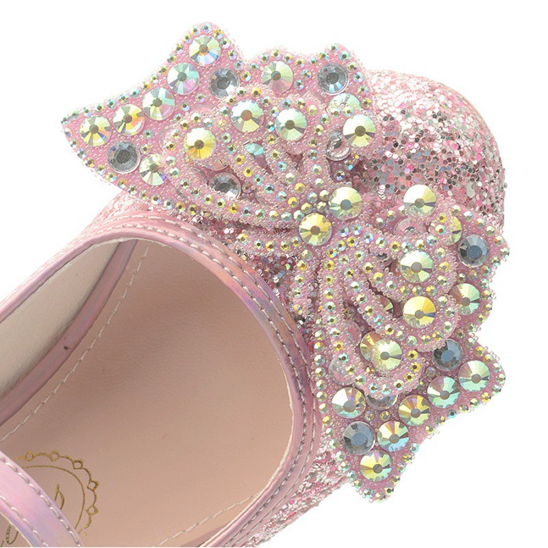 Весенние и осенние новые женские туфли на высоком каблуке туфли с блестками